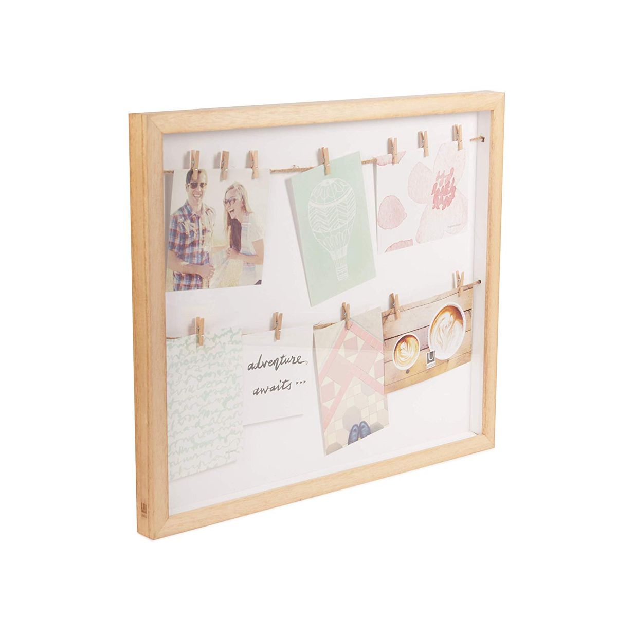 UMBRA - Marco cuadro de fotos umbra modelo clothesline madera natural