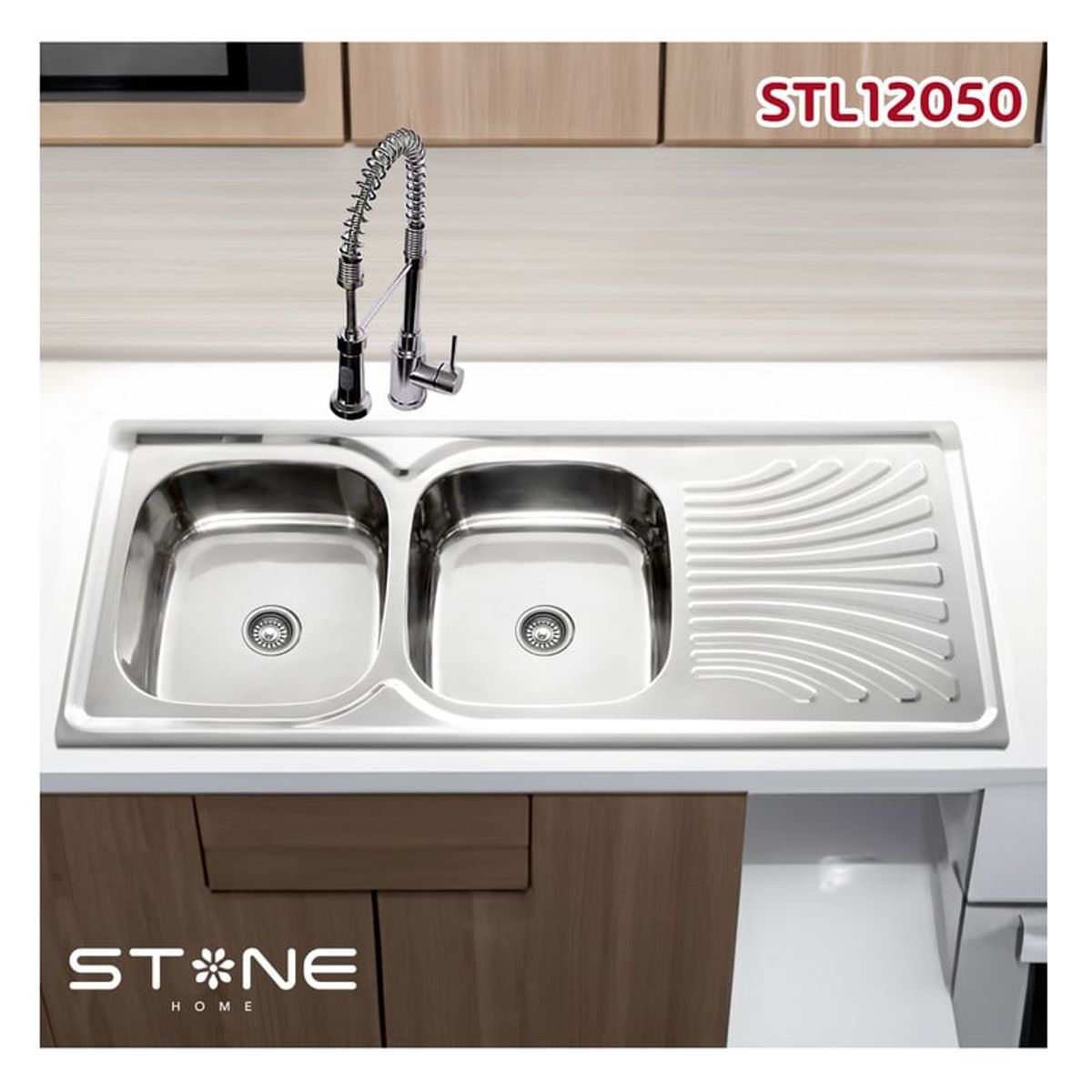STONE - LAVADERO DE ACERO PRIME STL12050 STONE