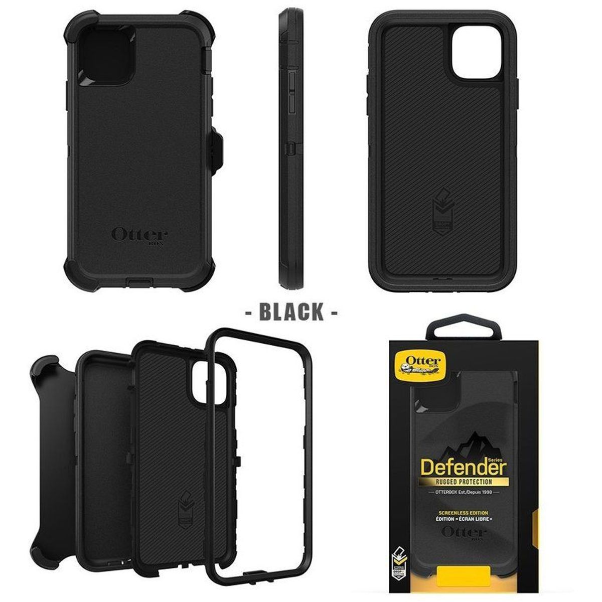 OTTERBOX - Case Otterbox Defender iPhone 11 Pro Max (6.5 pulgadas) Negro