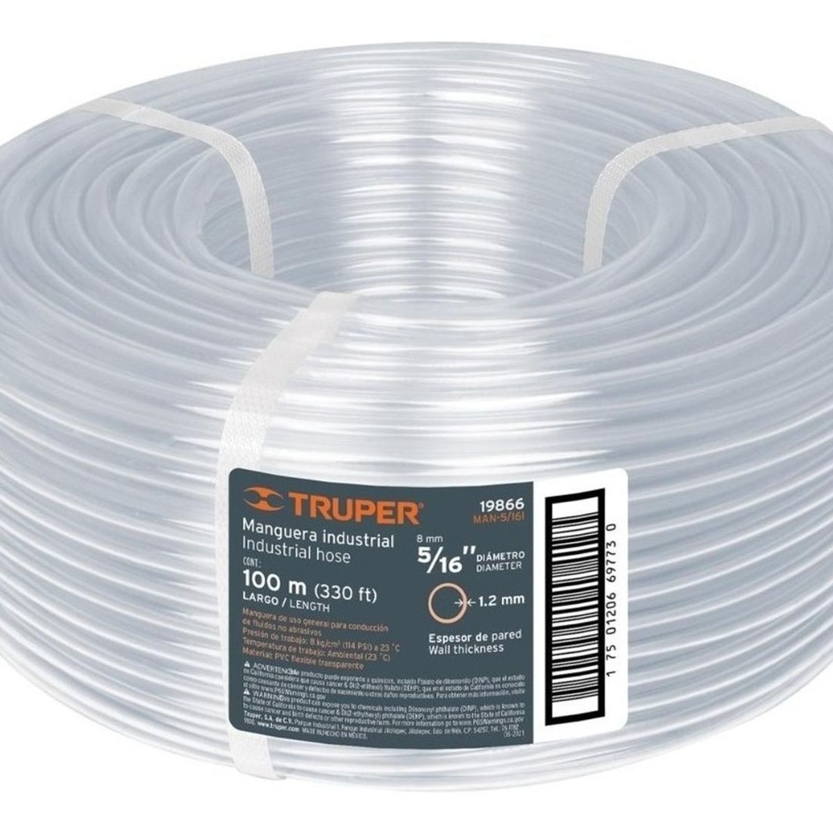 TRUPER - Manguera industrial de nivel 1" rollo por 100 metros Truper