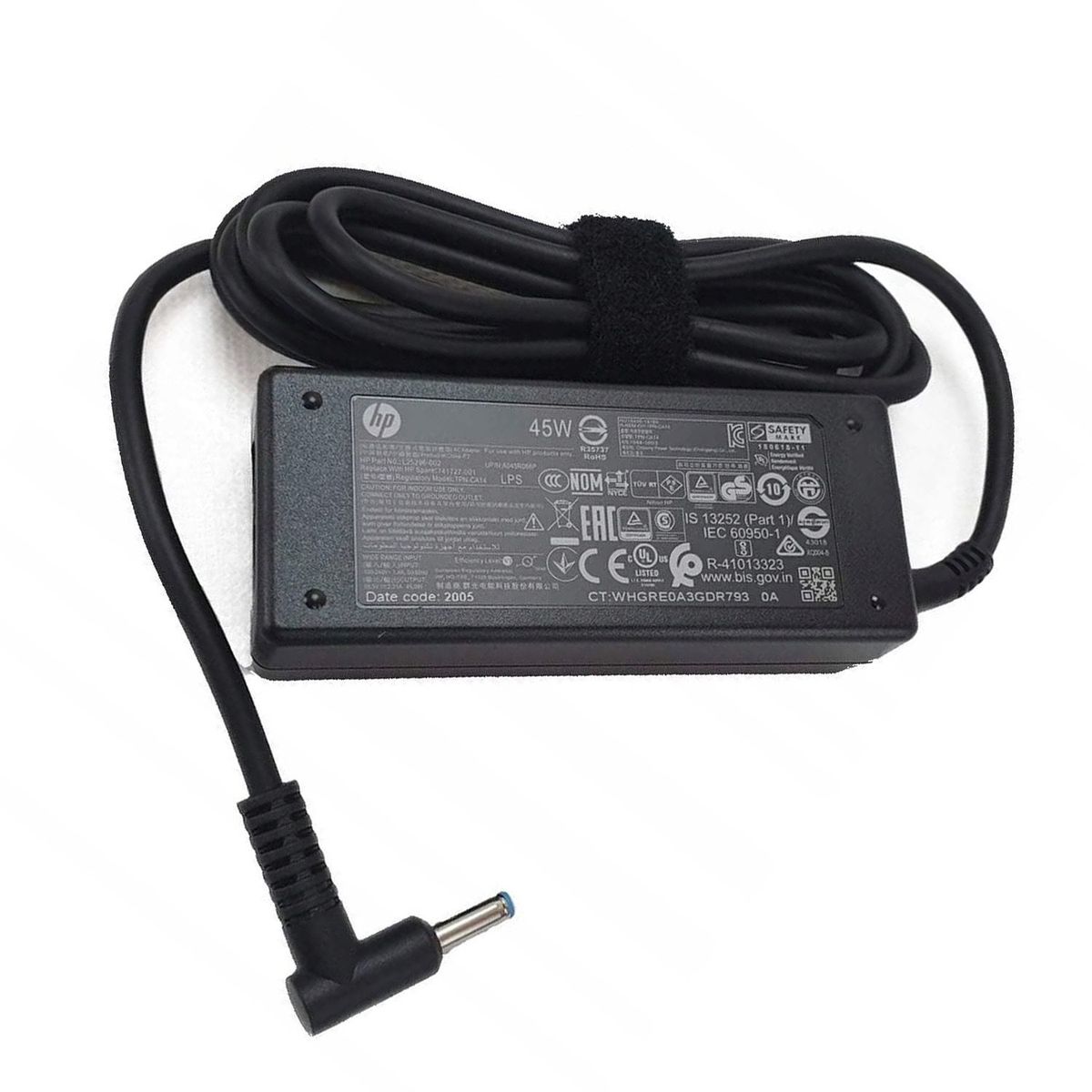 HP - Cargador Hp 19 .5v 2 .31a 45w punta celeste Original