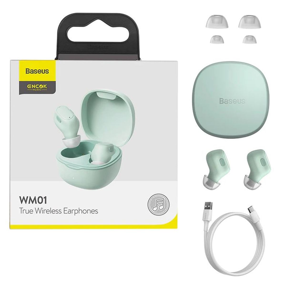 BASEUS - Auriculares Inalámbricos Baseus Encok Wm01 - Verde