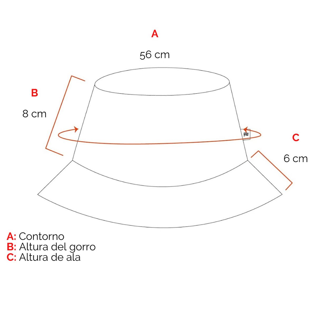 TODO GORROS PERU - Bucket hat guinda - TODO GORROS PERU
