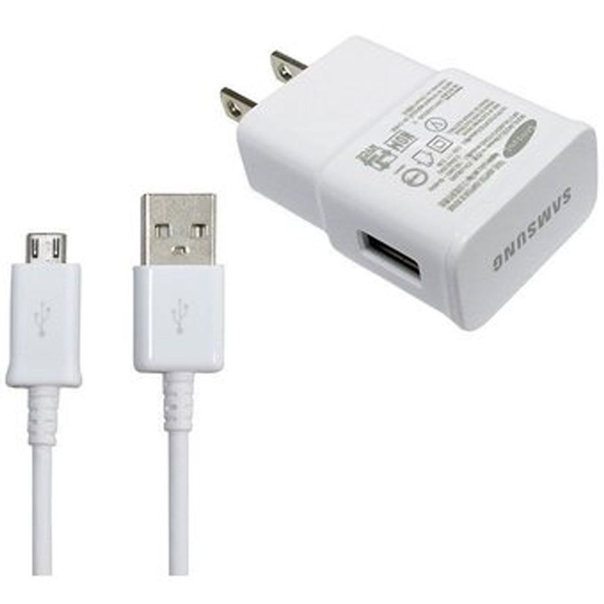 SAMSUNG - Cargador  Cable para Samsung J3 J5 J7 155A Blanco
