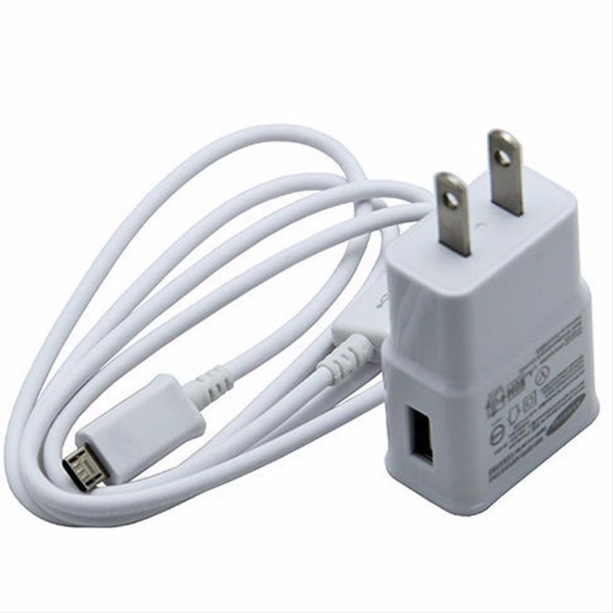 SAMSUNG - Cargador Samsung 155A Cable Micro USB-V8 serie J Blanco