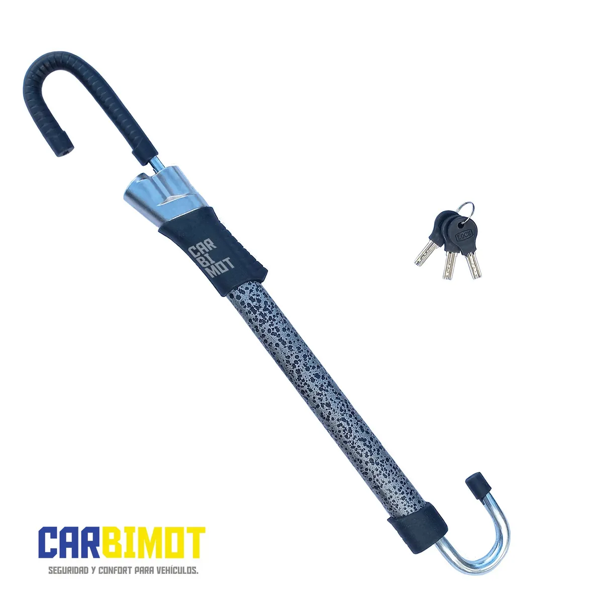 GENERICO - SEGURO DE TIMON VOLANTE TRABA PEDAL ANTIRROBO DE VEHICULO