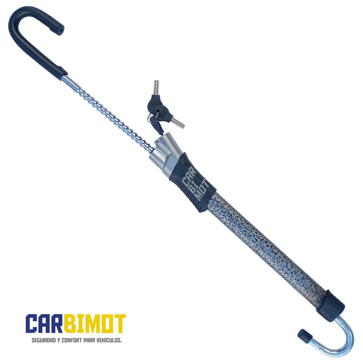 GENERICO - SEGURO DE TIMON VOLANTE TRABA PEDAL ANTIRROBO DE VEHICULO