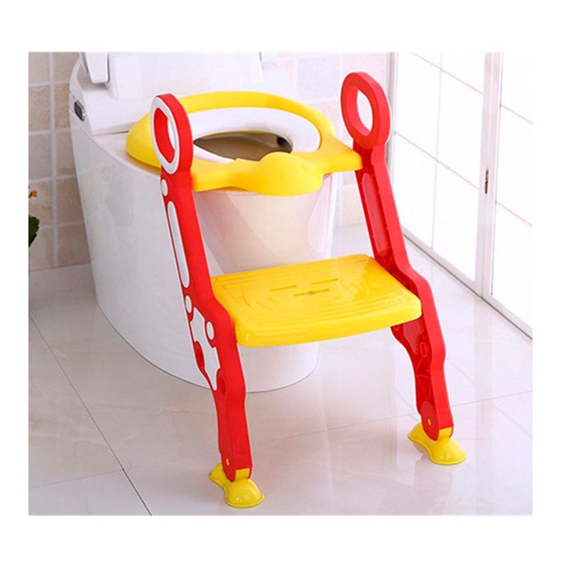 GRETAIL - Asiento Inodoro Bacín Con Escalera AmarilloRojo