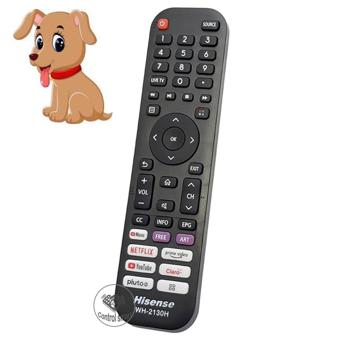 UNIVERSAL - Control Remoto Para Hisense Smart Tv  Pilas