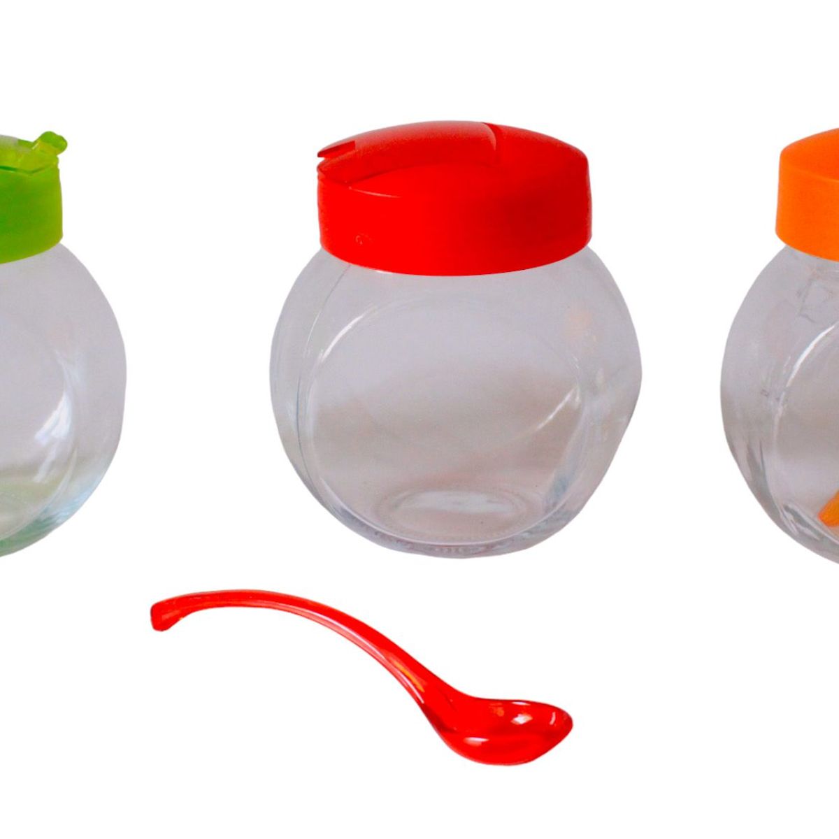 ICHIMATSU - Set 3pz Frascos Canister Especiero con Tapa Plastico 650 ml c/u