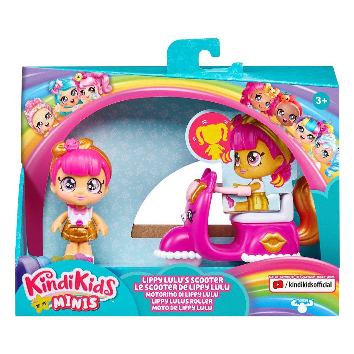 KINDI KIDS - Muñeca Kindi Kids Minis - El Scooter De Lippy Lulu 8 Cm