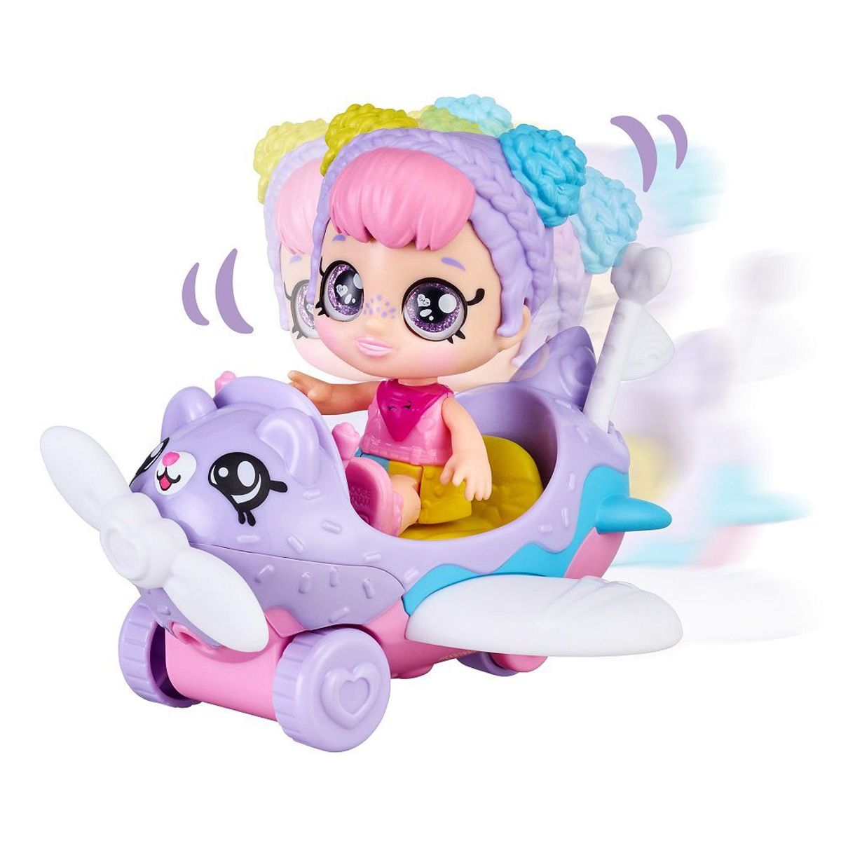 KINDI KIDS - Muñeca Kindi Kids Minis - El Avion De Rainbow Kate 8 Cm