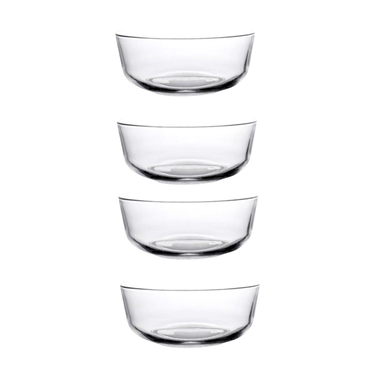 INSPIRA - Set de 4 Tazones Bowls Ensaladera de Vidrio 1200 ml