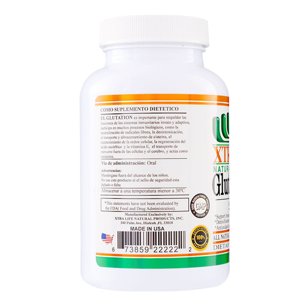 XTRALIFE NATURAL PRODUCTS - Glutatión - 30 Cápsulas