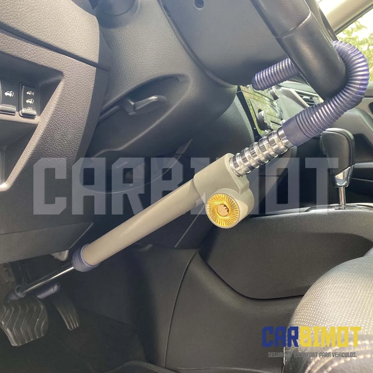 GENERICO - SEGURO BLOQUEO TRABA PEDAL TIMON VOLANTE ANTIRROBO VEHICULAR