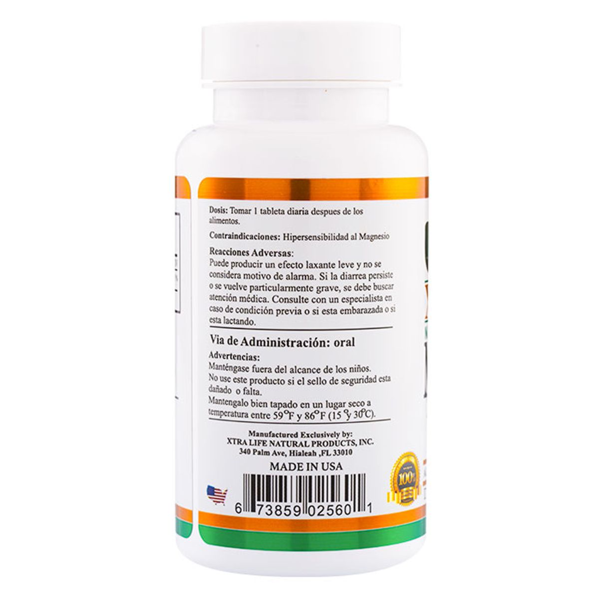 XTRALIFE NATURAL PRODUCTS - Magnesio - 60 Tabletas