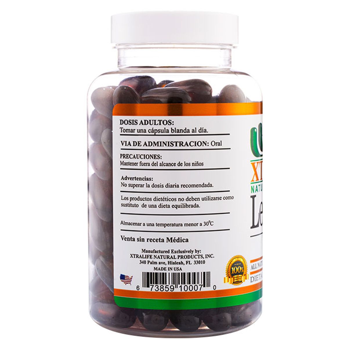 XTRALIFE NATURAL PRODUCTS - Lecitina de Soya - 100 Softgels