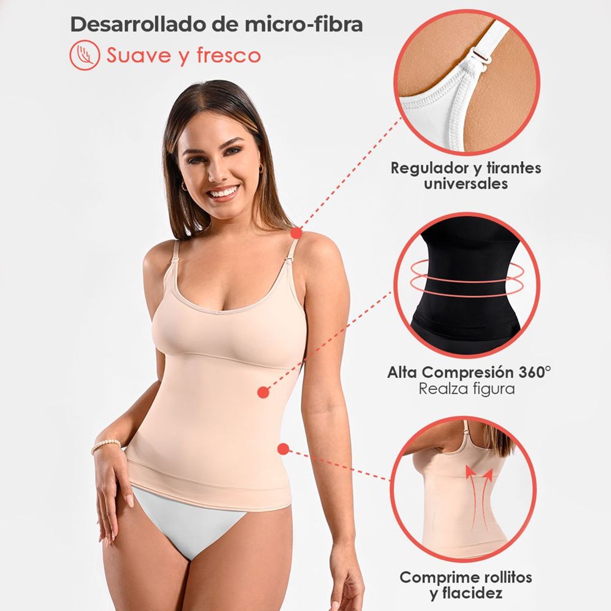 GENERICO - Bividi moldeador reductor faja mujer de abdomen y cintura