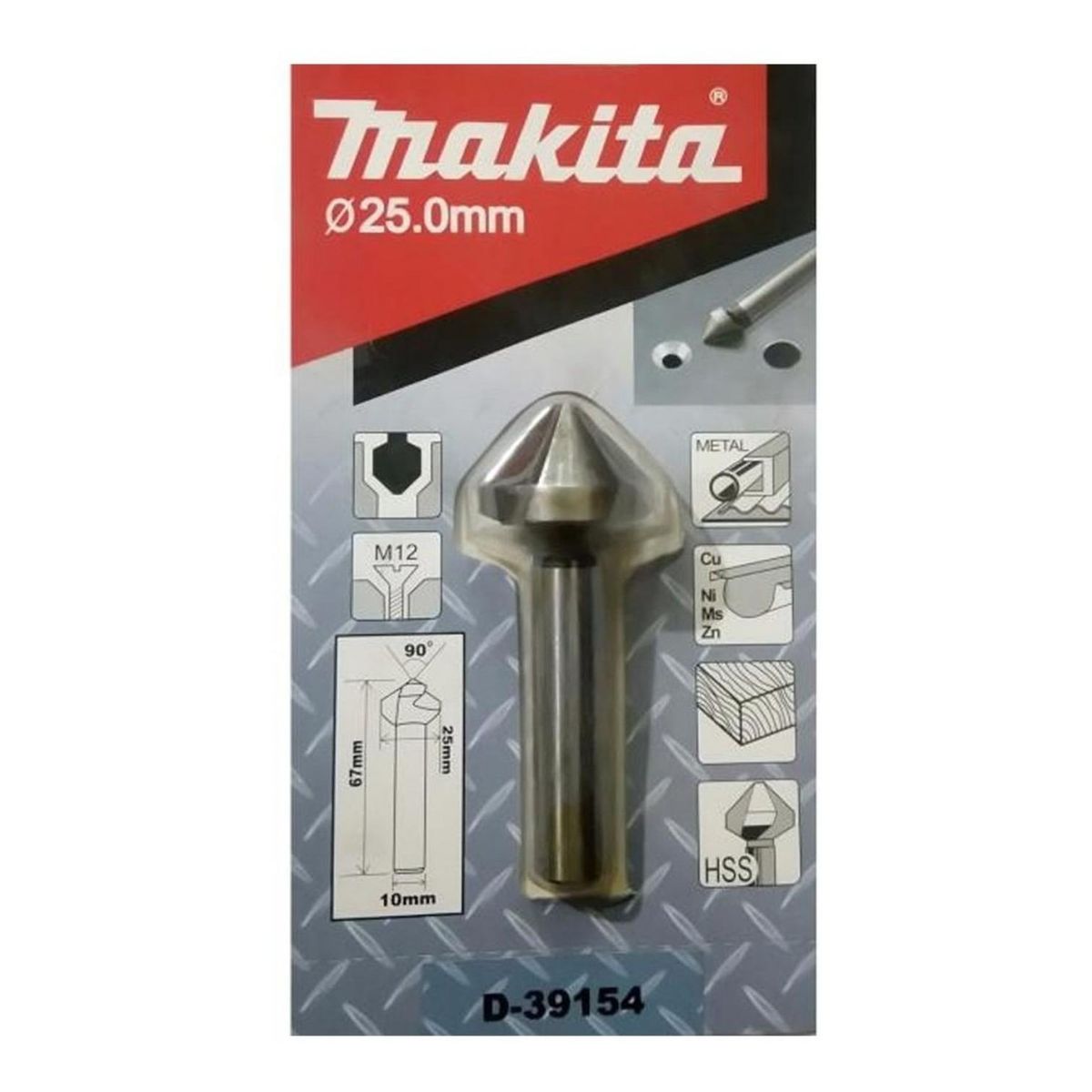 MAKITA - Broca Avellanadora 25mm Metal Noferrosomadera Makita D-39154
