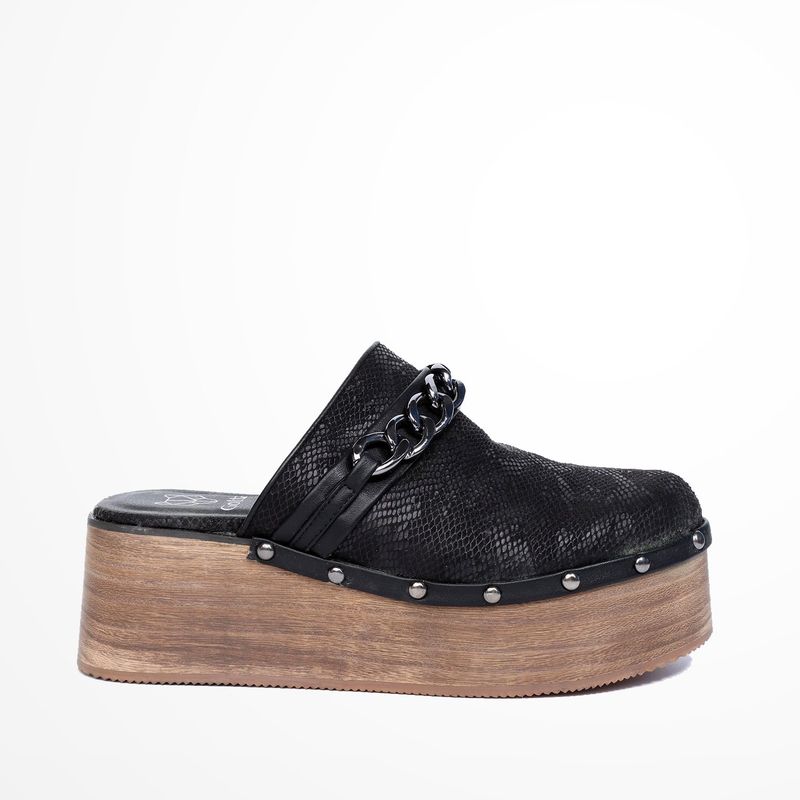 GOTTA - Zueco Madera Negro Mujer 25321 Gotta