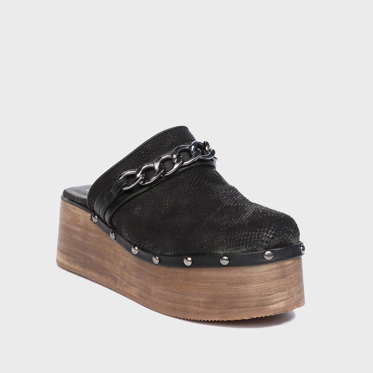 GOTTA - Zueco Madera Negro Mujer 25321 Gotta