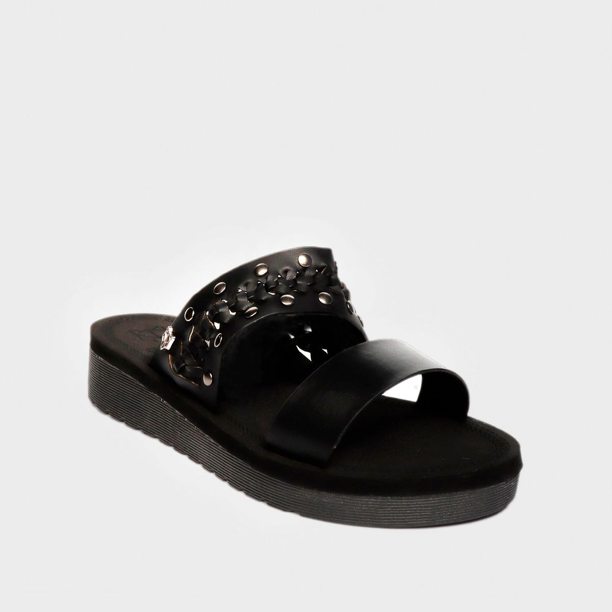 GOTTA - Sandalia Plana Negra Mujer 13213 Gotta