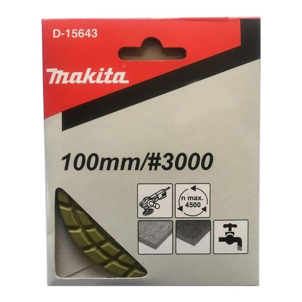 MAKITA - Disco Pulidor Diamantado 4" Café P/ Granito Grano 3000 Makita D-15643