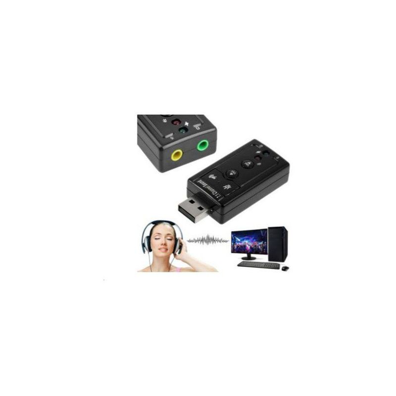 GENERICO - Er mini usb 2.0 adaptador de tarjeta de sonido virtual 12mbps