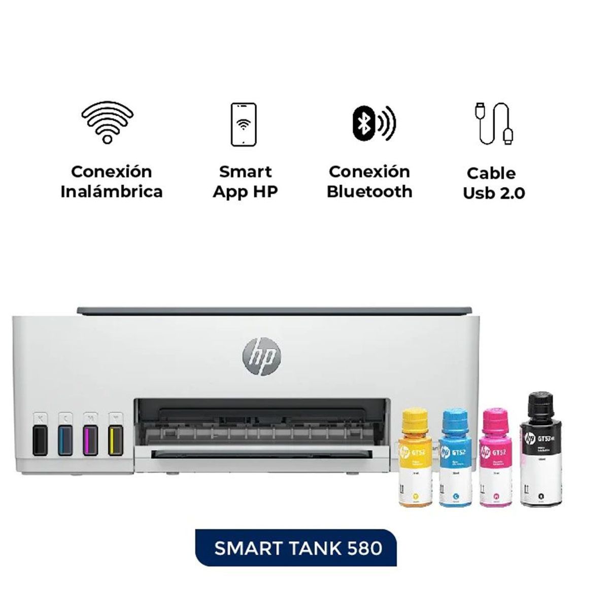 HP - Impresora Multifuncional HP Smart Tank 580