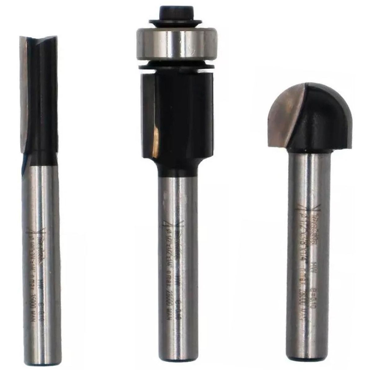 MAKITA - Set de 3 fresas para Ruteadora 1/4" Makita D-70465