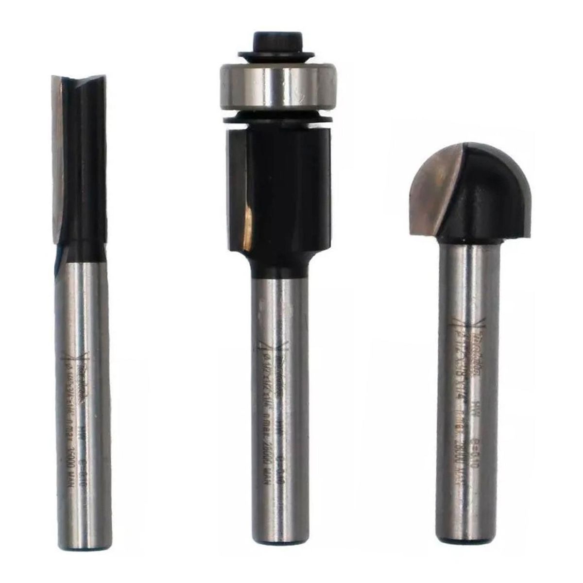 MAKITA - Set de 3 fresas para Ruteadora 1/4" Makita D-70465