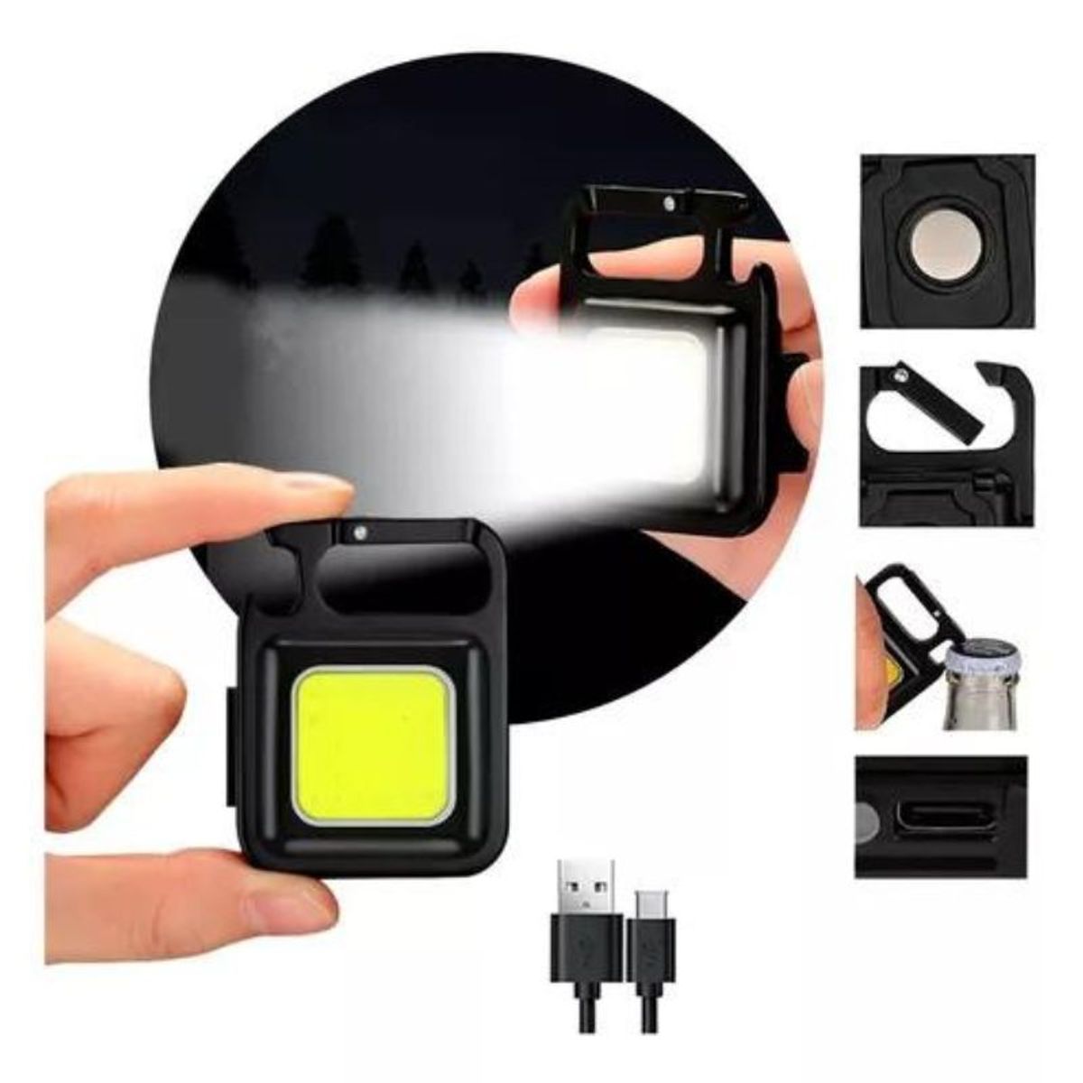 GENERICO - Linterna Led Multiusos USB Recargable