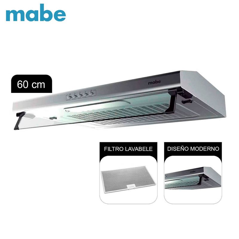 MABE - Campana Extractora MABE  60CM CMU6020PI0  - Inox