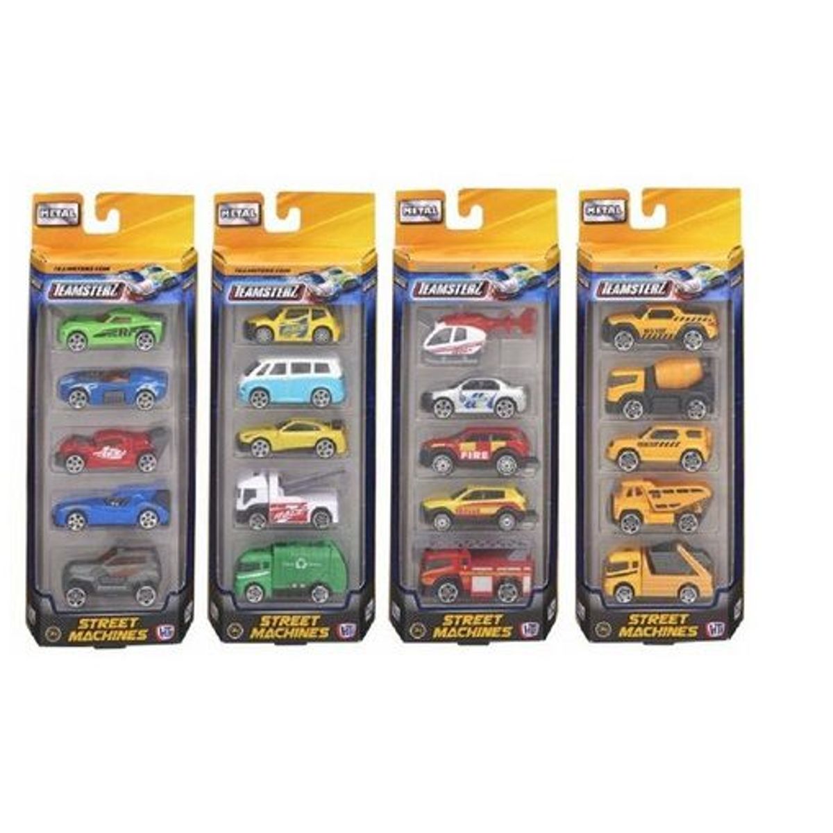 TEAMSTERZ - Juguete Pack 5 Autos de Metal Teamsterz