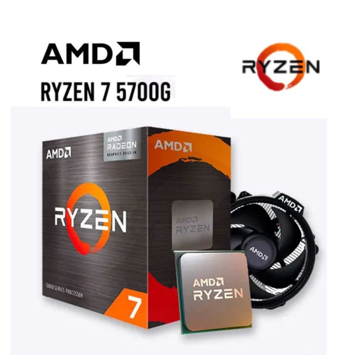 AMD - Computadora Pc Ryzen 7-5700G  +Ram 16GB+ DISCO 1TB+ SSD 480GB +MONITOR 24 FHD