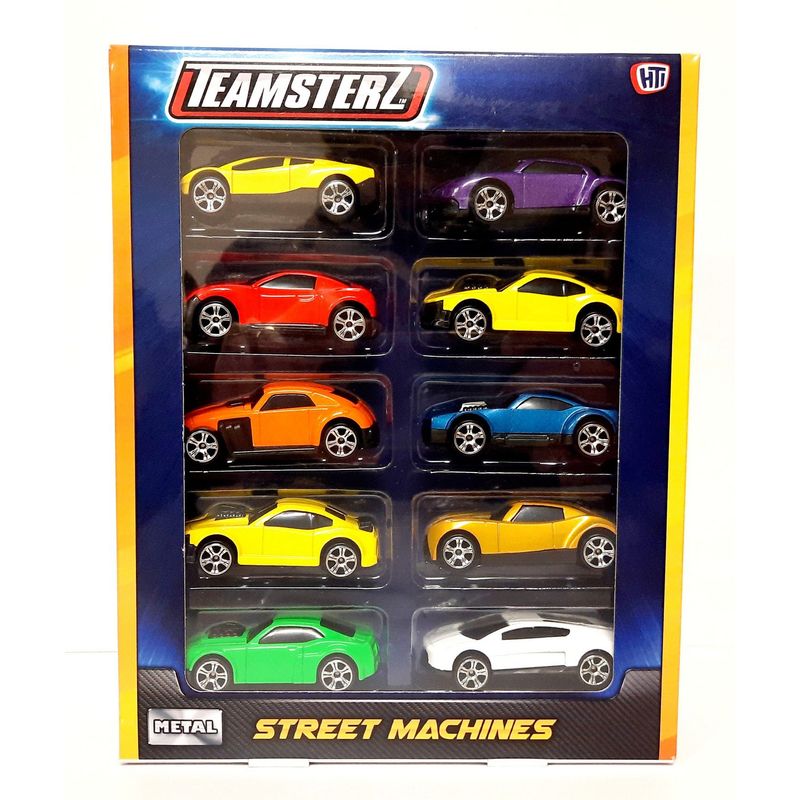 TEAMSTERZ - Juguete Pack de 10 Autos Metal Teamsterz