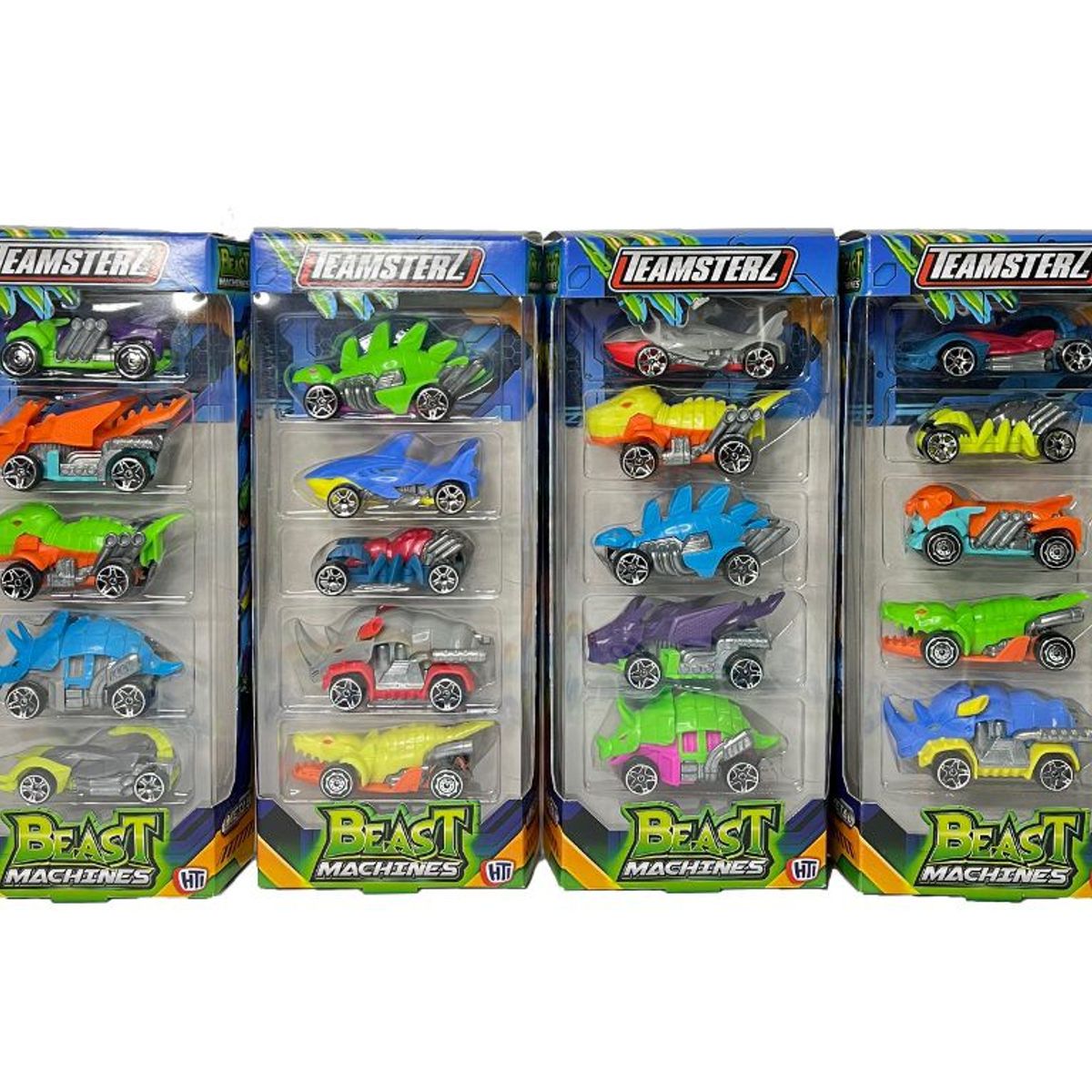 TEAMSTERZ - Juguete Pack 5 Autos Beast Machines de Metal