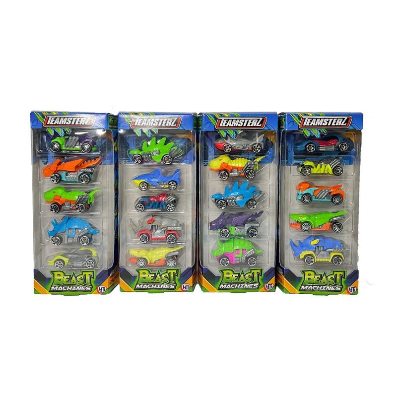 TEAMSTERZ - Juguete Pack 5 Autos Beast Machines de Metal