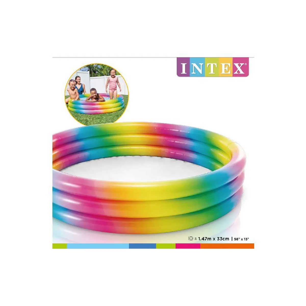 INTEX - Intex - Piscina inflable infantil multicolor 147x33 cm