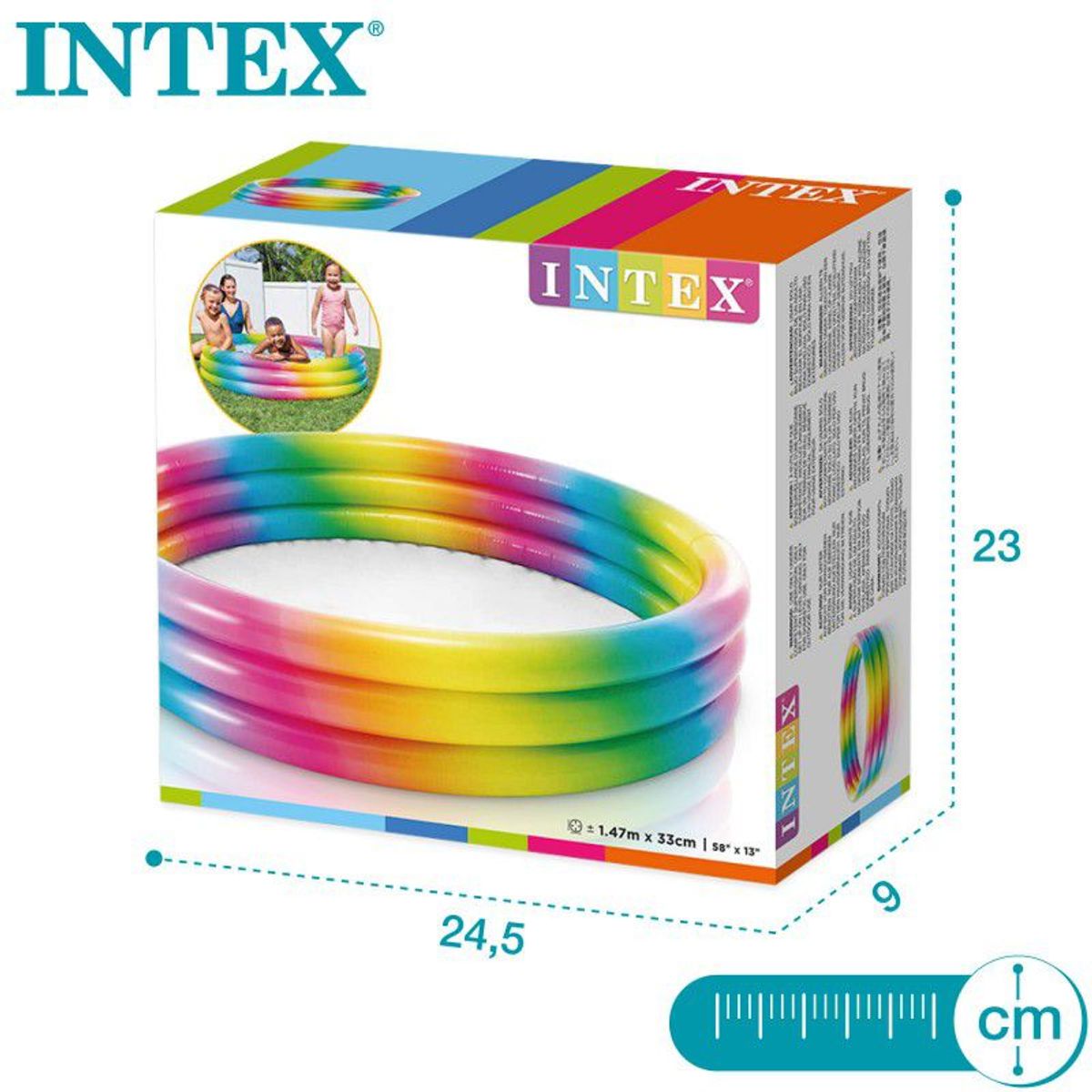 INTEX - Intex - Piscina inflable infantil multicolor 147x33 cm