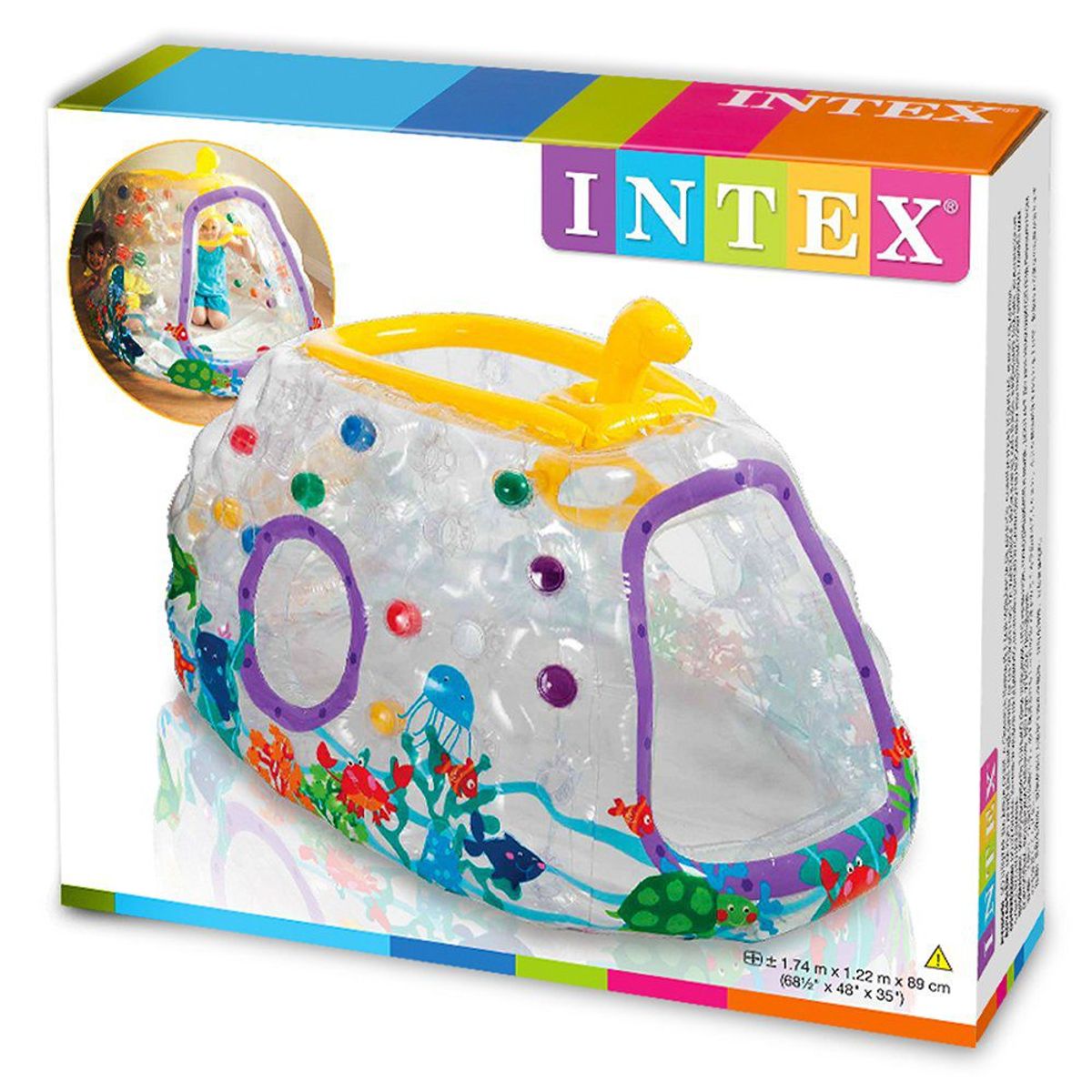 INTEX - Casa de Juguete con Bolas diseño de Submarino 174x122x89 cm