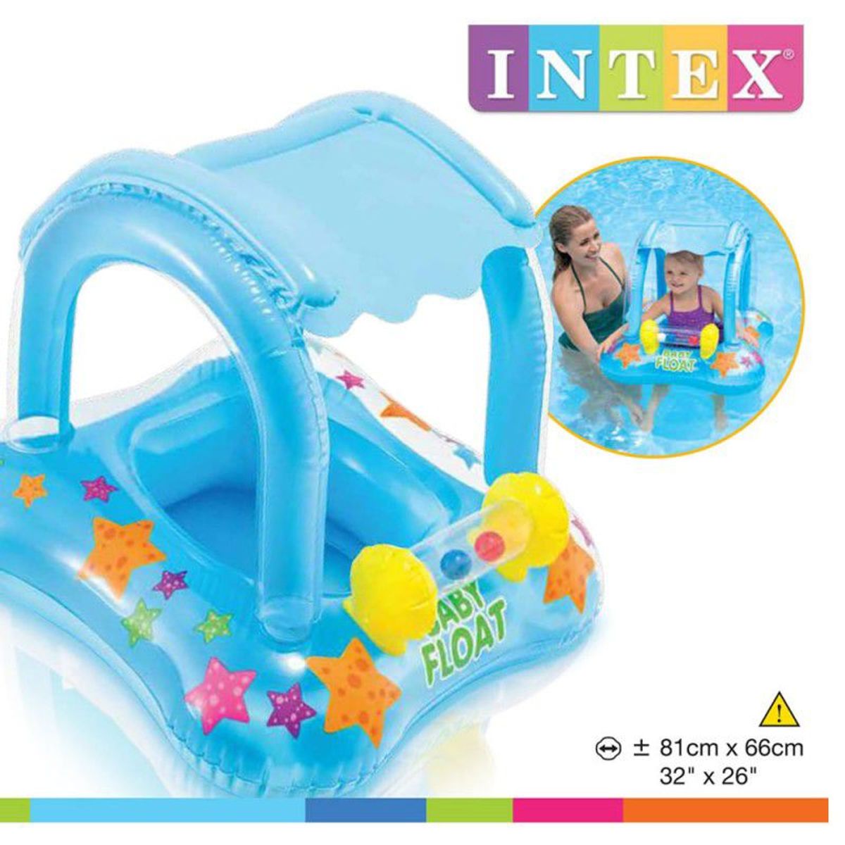 INTEX - Intex- flotador con techo para bebés