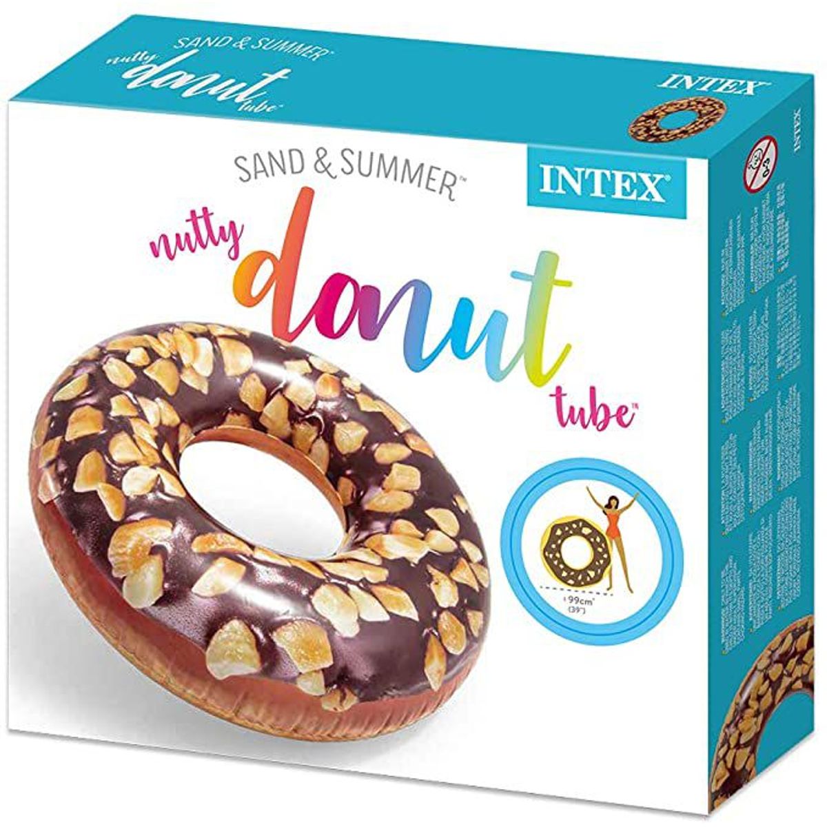 INTEX - Flotador inflable montable modelo dona chocolate - INTEX