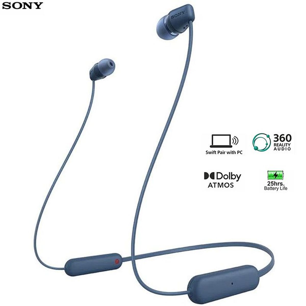 SONY - Sony Audifonos Bluetooth 5.0 Wireless 25 Horas IPX4 WI-C100