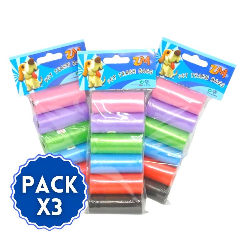 GENERICO - 3 Set De Bolsas Para Heces Perro, Gato