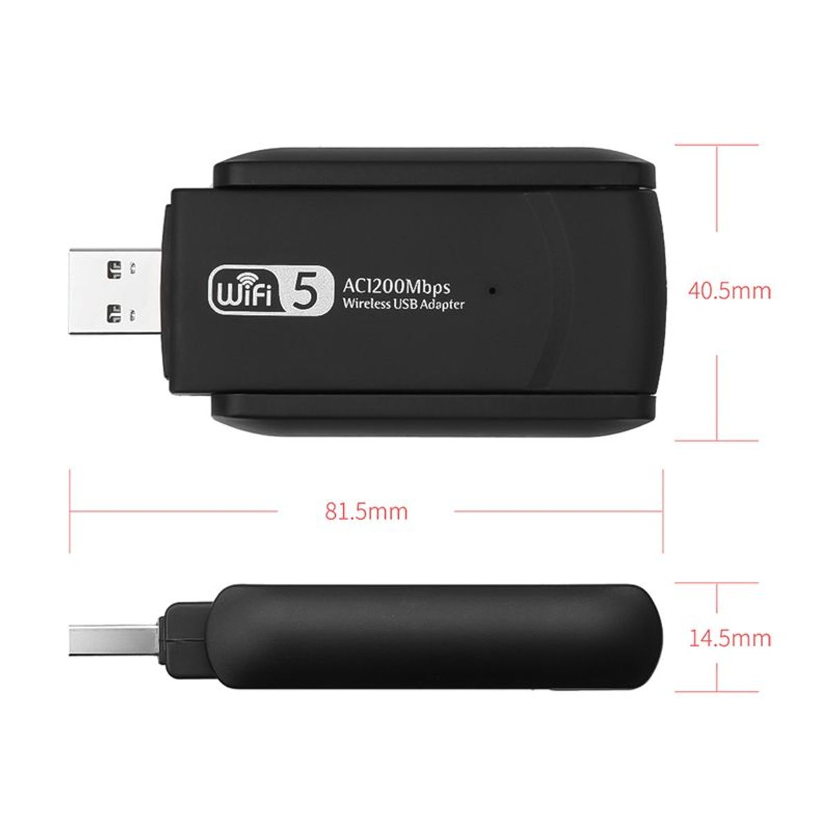 GENERICO - Tarjeta Red Inalámbrica Antena Wifi Usb 24g 5g 1200mbps