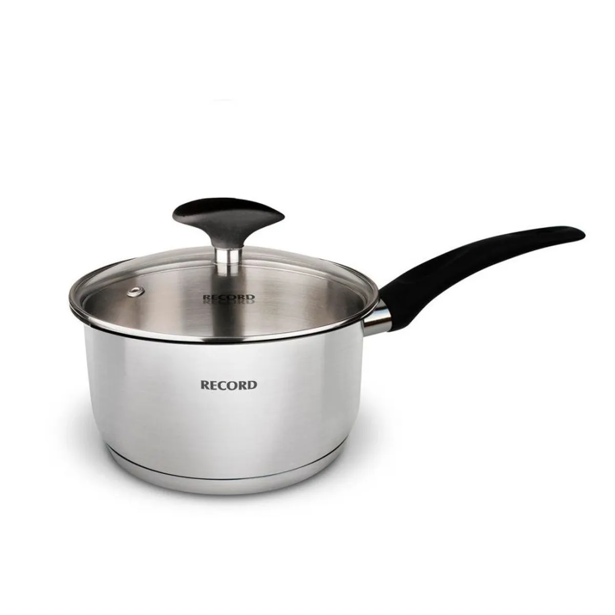 RECORD - Cacerola acero inoxidable Gia Plus F/Dif Tapa Vidrio N°16