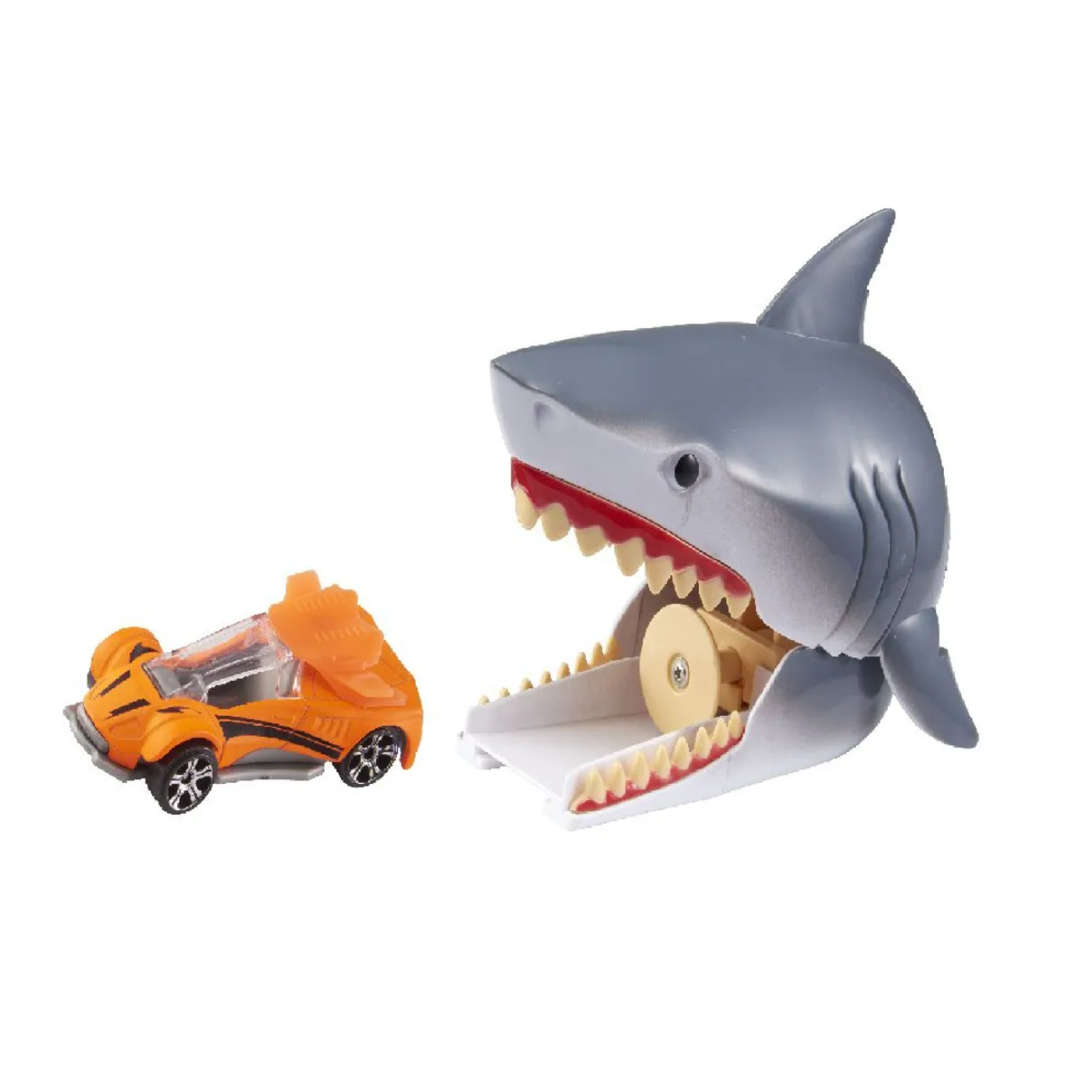 TEAMSTERZ - Juguete Disparador Tiburón + 1 auto Teamsterz Plomo