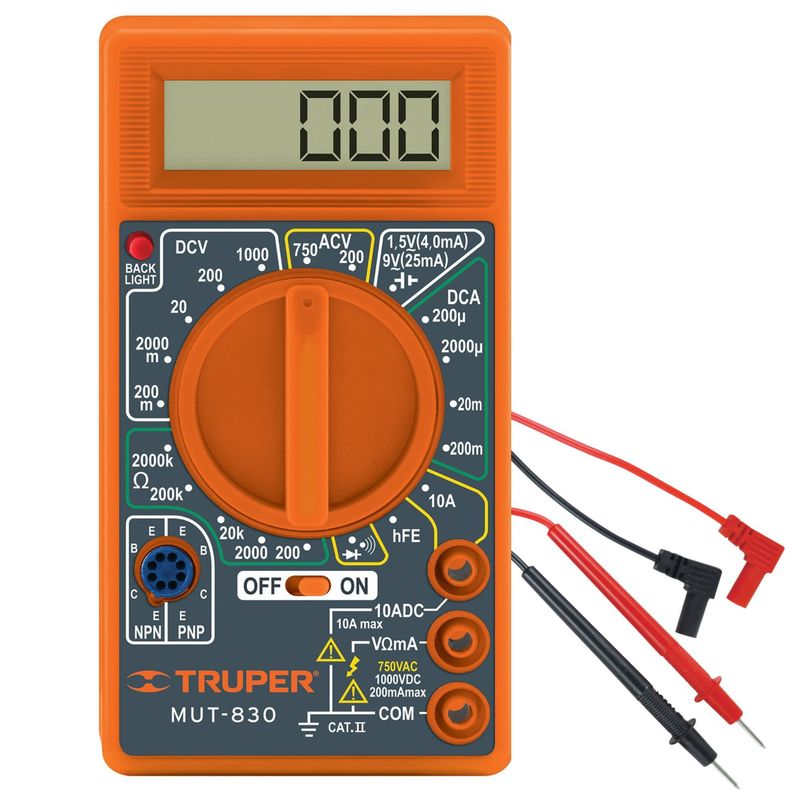 TRUPER - Multímetro digital multitester Truper
