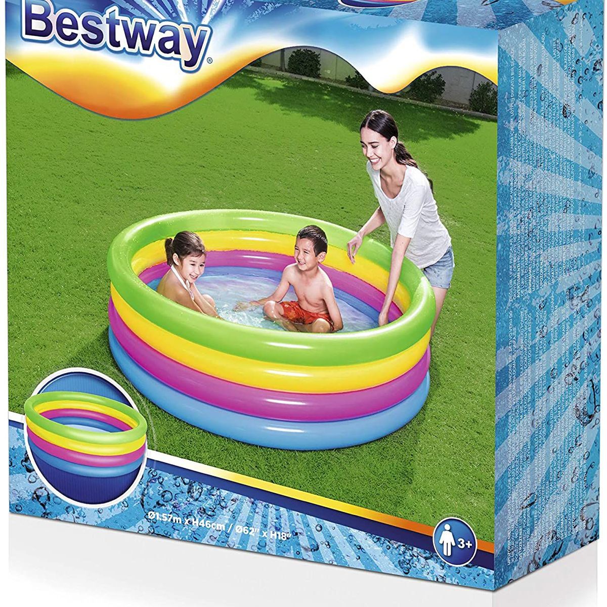 BESTWAY - Piscina inflable Multicolor 157x46 CM - BESTWAY